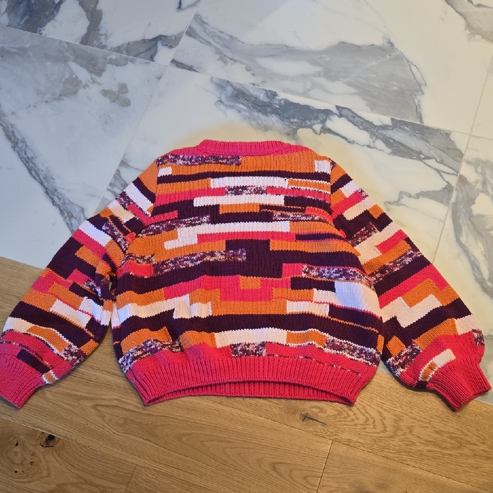 Sezane Chandler Multicolor Statement Sweater, Xxl… - image 6